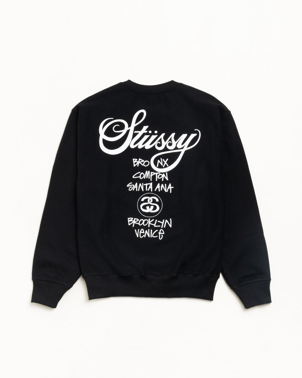 Stussy World Tour Crewneck BLACK