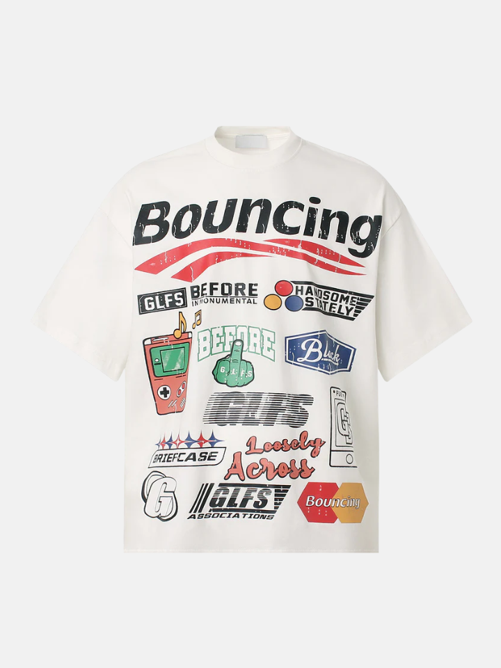 Oversized T-Shirt Graphic Cotton GRIEF WHITE (02)