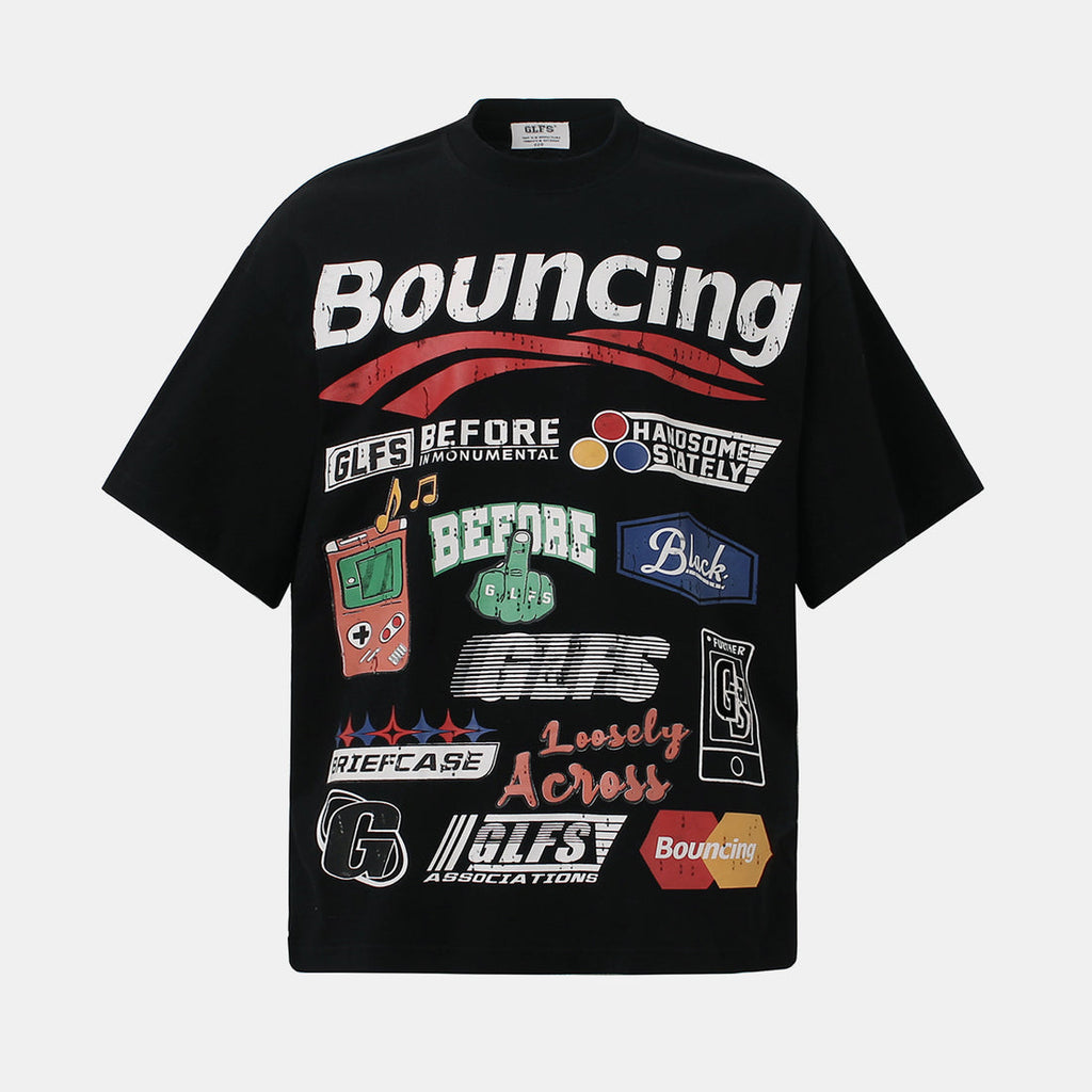 Oversized T-Shirt Graphic Cotton GRIEF BLACK (01)
