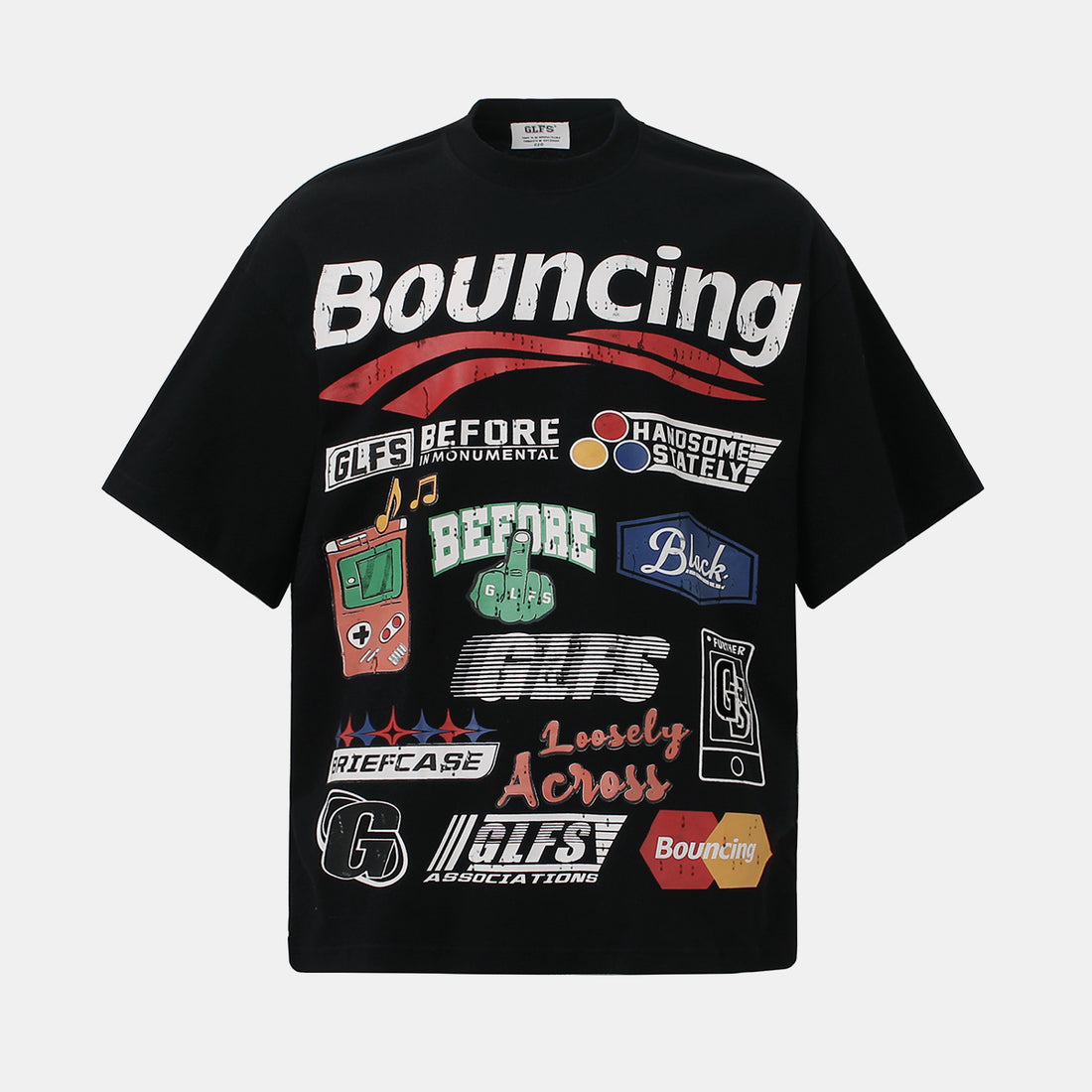 Oversized T-Shirt Graphic Cotton GRIEF BLACK (01)