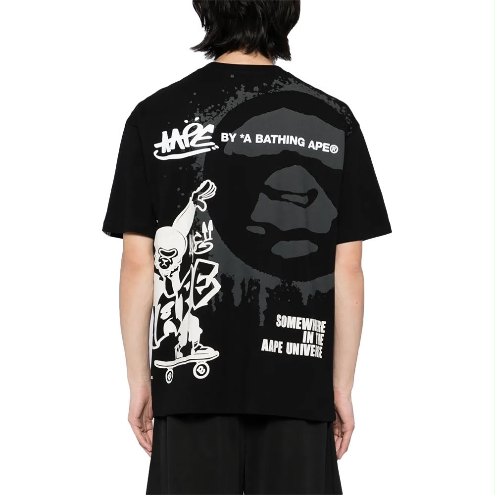 AAPEUNVS graphic tee Black